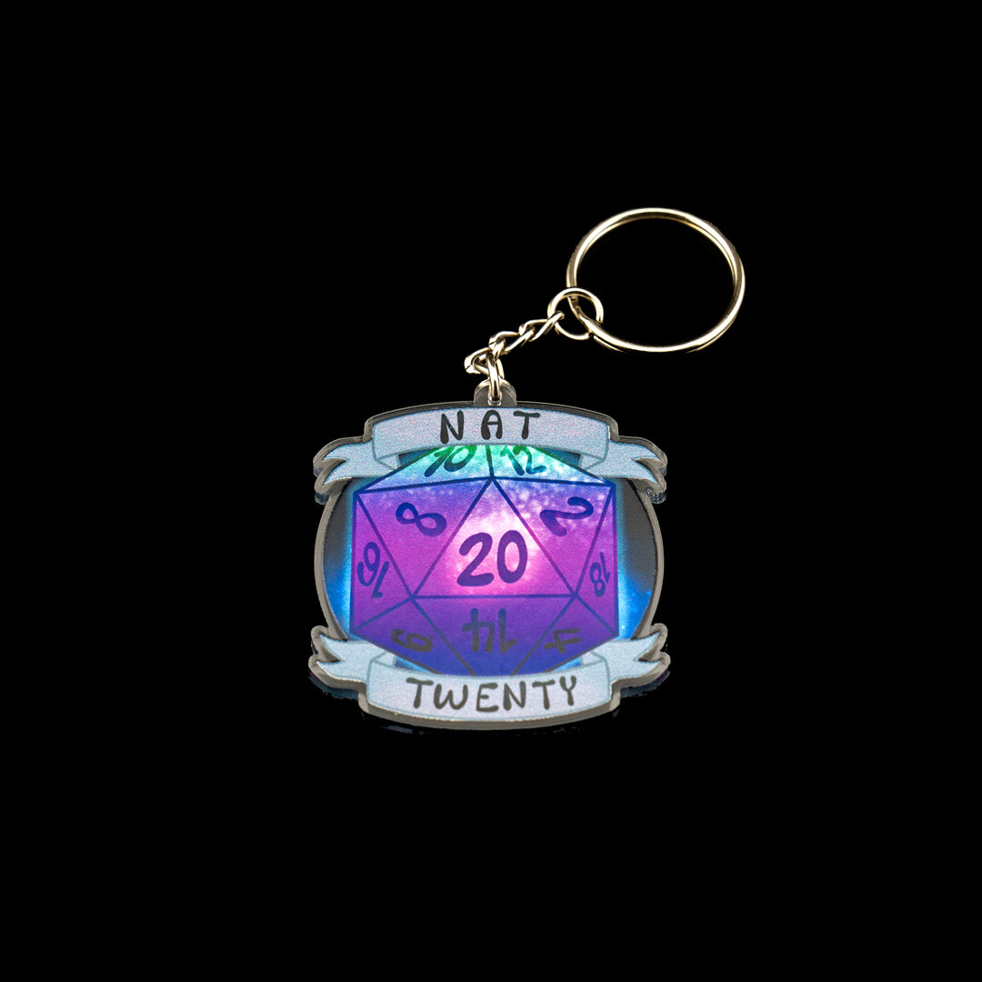 Crit Fail / Nat 20 Keychain