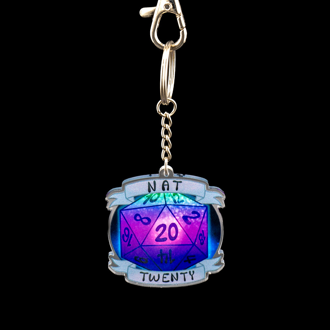 Crit Fail / Nat 20 Keychain