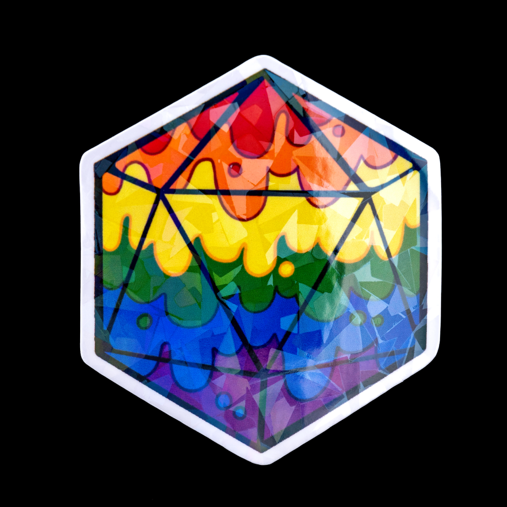 Pride Dice Holographic Stickers