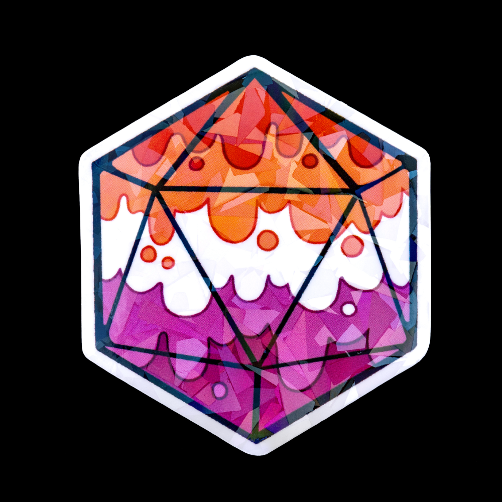 Pride Dice Holographic Stickers