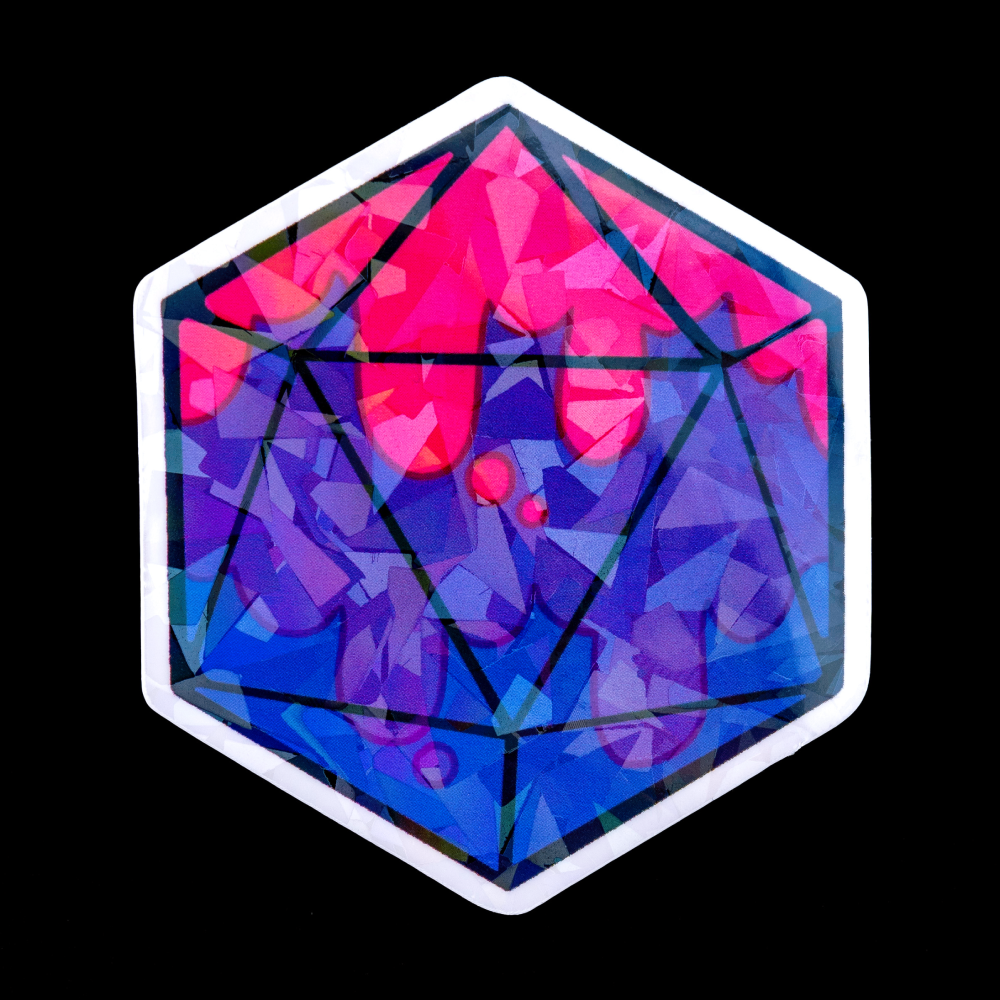 Pride Dice Holographic Stickers