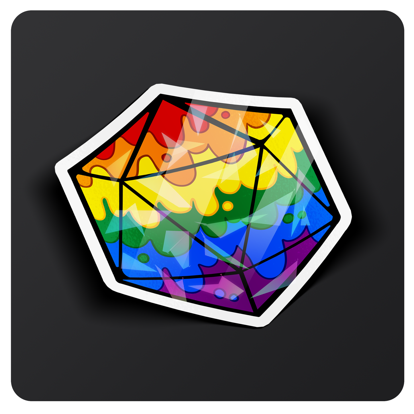 Pride Dice Holographic Stickers