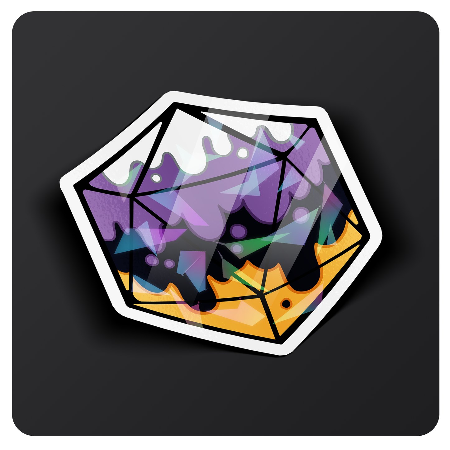 Pride Dice Holographic Stickers