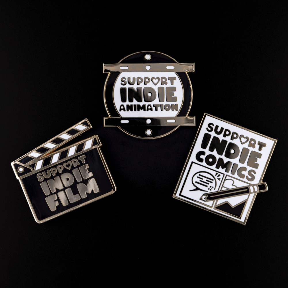 Support Indie Artists Enamel Pins