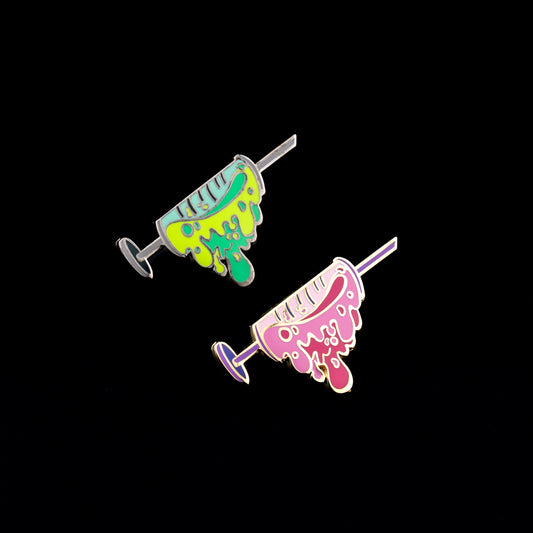 Syringe Slime Enamel Pins