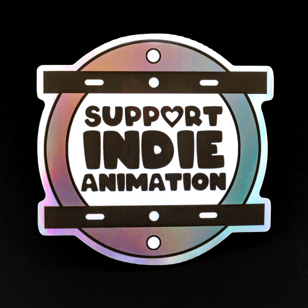 Support Indie Artists Holographic Stickers